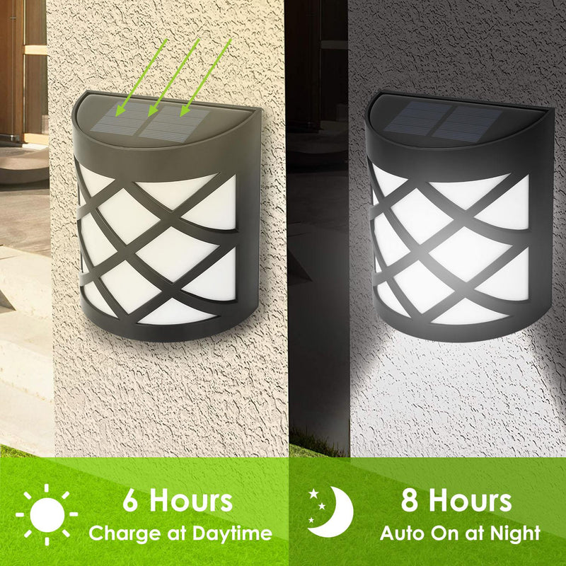 4-Pack: Solar Power LED Fence Light Outdoor Lighting - DailySale