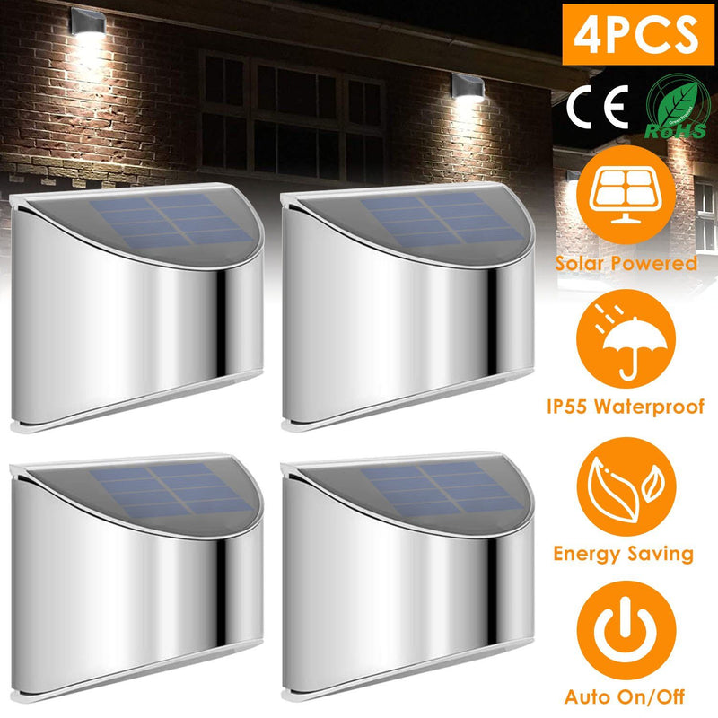 4-Pack: Solar Powered Deck Lights Outdoor Lighting - DailySale