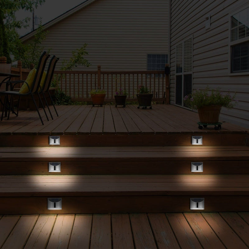4-Pack: Solar Powered Deck Lights Outdoor Lighting - DailySale