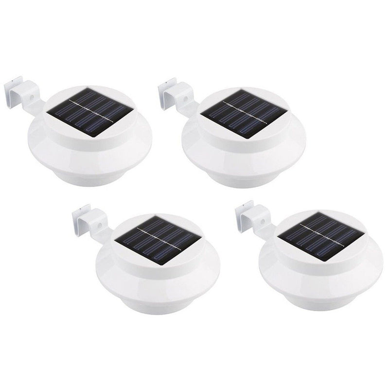 4-Pack: Solar-powered LED Outdoor Lights Home Lighting White - DailySale