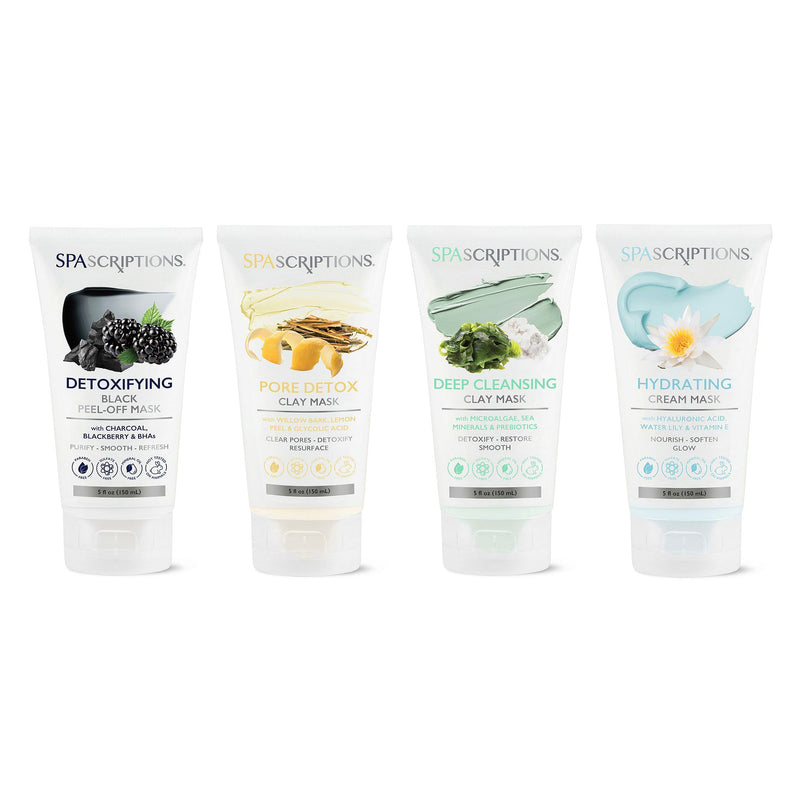 4-Pack: Spascriptions Clay, Cream and Peel-Off Masks Beauty & Personal Care - DailySale