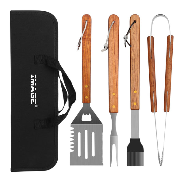 3pc Barbecue Tool Set Stainless Steel Bbq Grilling Accessories Set