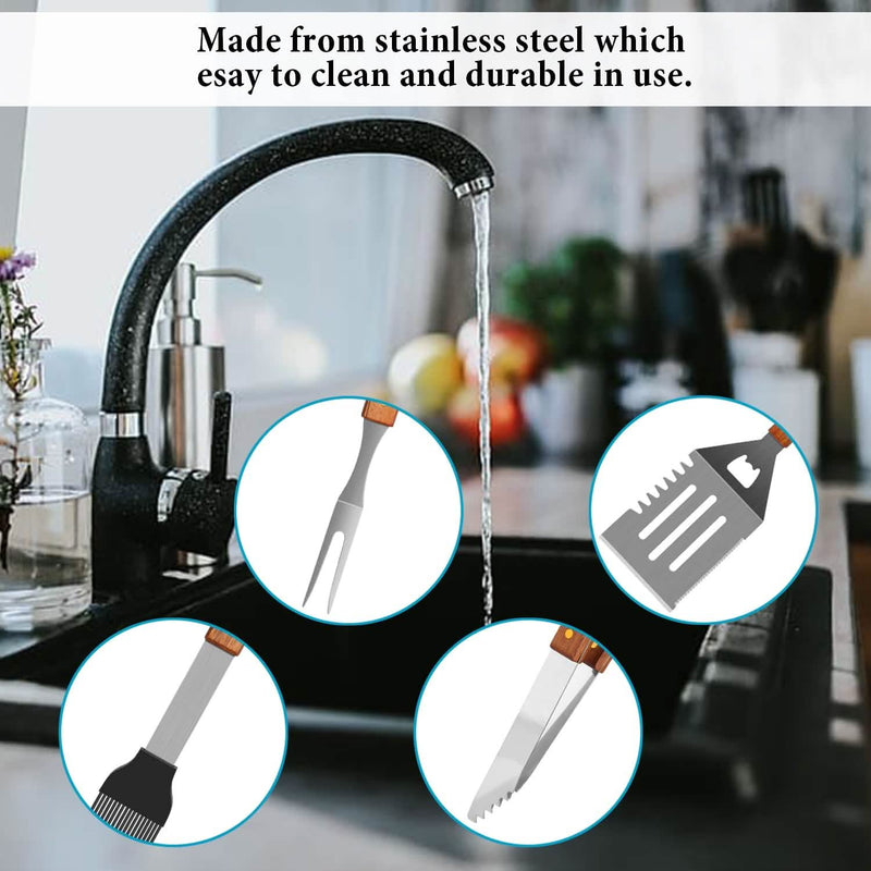 4-Pack: Stainless Steel BBQ Grill Tool Set Kitchen Tools & Gadgets - DailySale