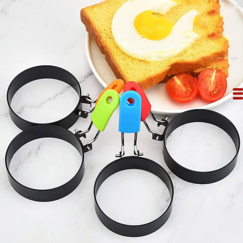 4-Pack: Stainless Steel Egg Non-Stick Omelet Ring Kitchen Tools & Gadgets - DailySale