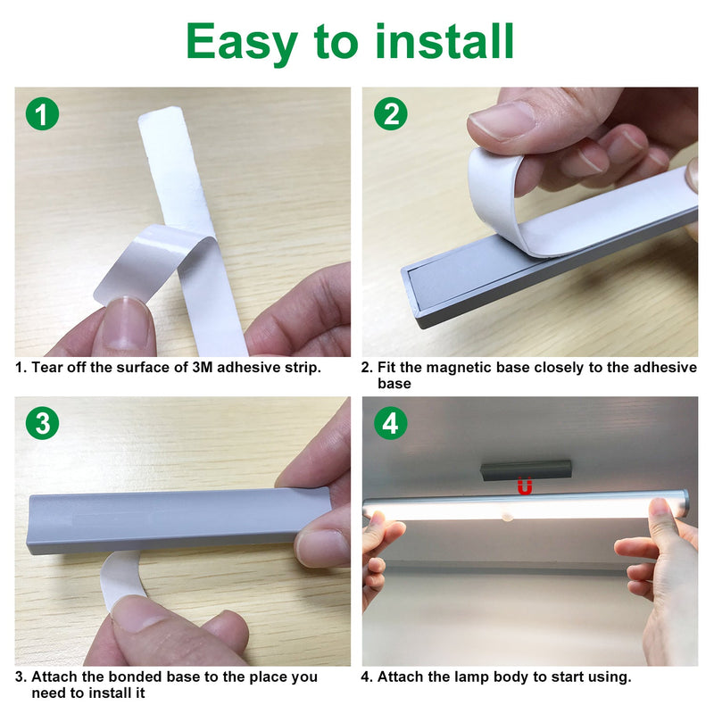 4-Pack: Stick Anywhere LED Motion Sensor Light Indoor Lighting - DailySale