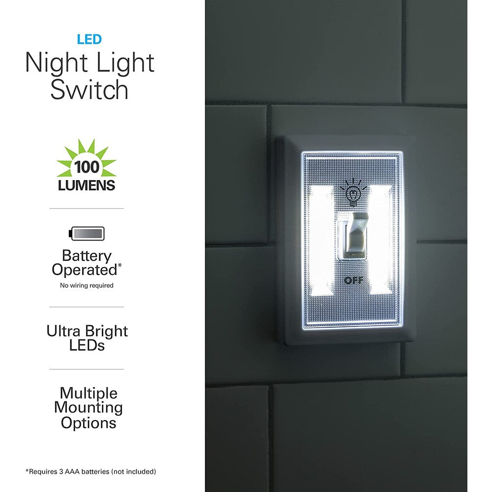 4-Pack: Stick On Wireless LED Light Switch Indoor Lighting - DailySale