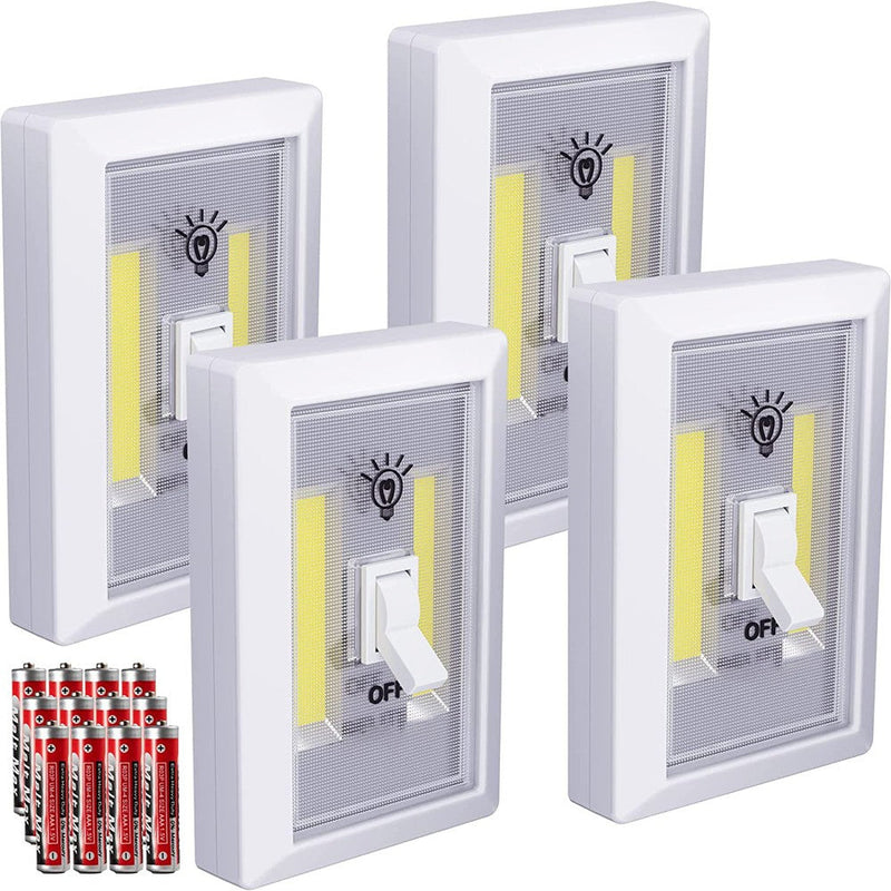 4-Pack: Stick On Wireless LED Light Switch Indoor Lighting - DailySale