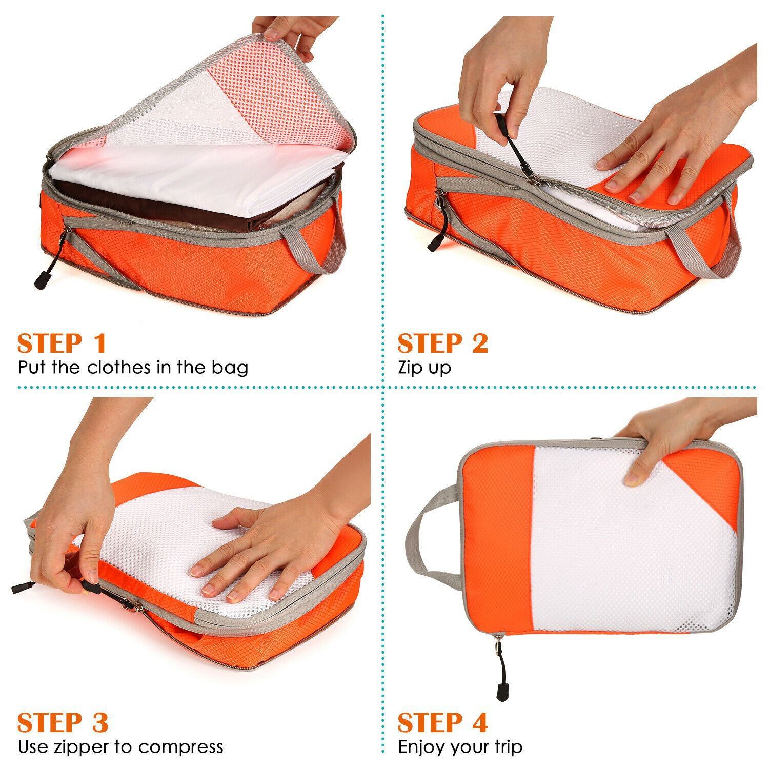 4-Pack: Travel Suitcase Storage Bag Set Bags & Travel - DailySale