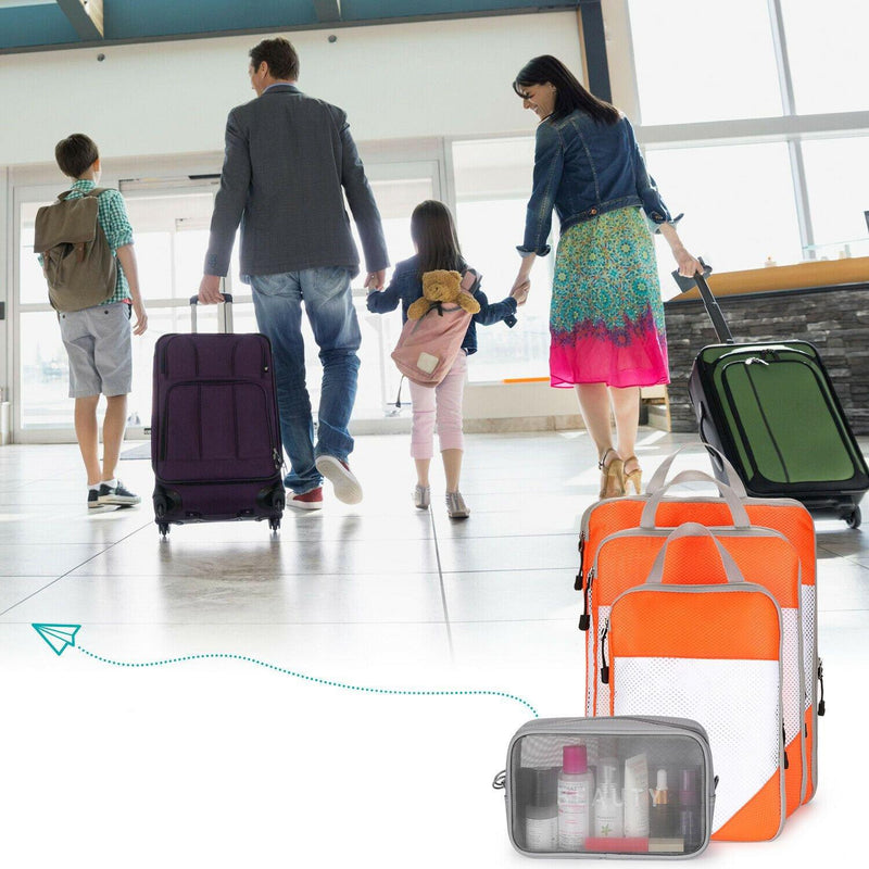 4-Pack: Travel Suitcase Storage Bag Set Bags & Travel - DailySale
