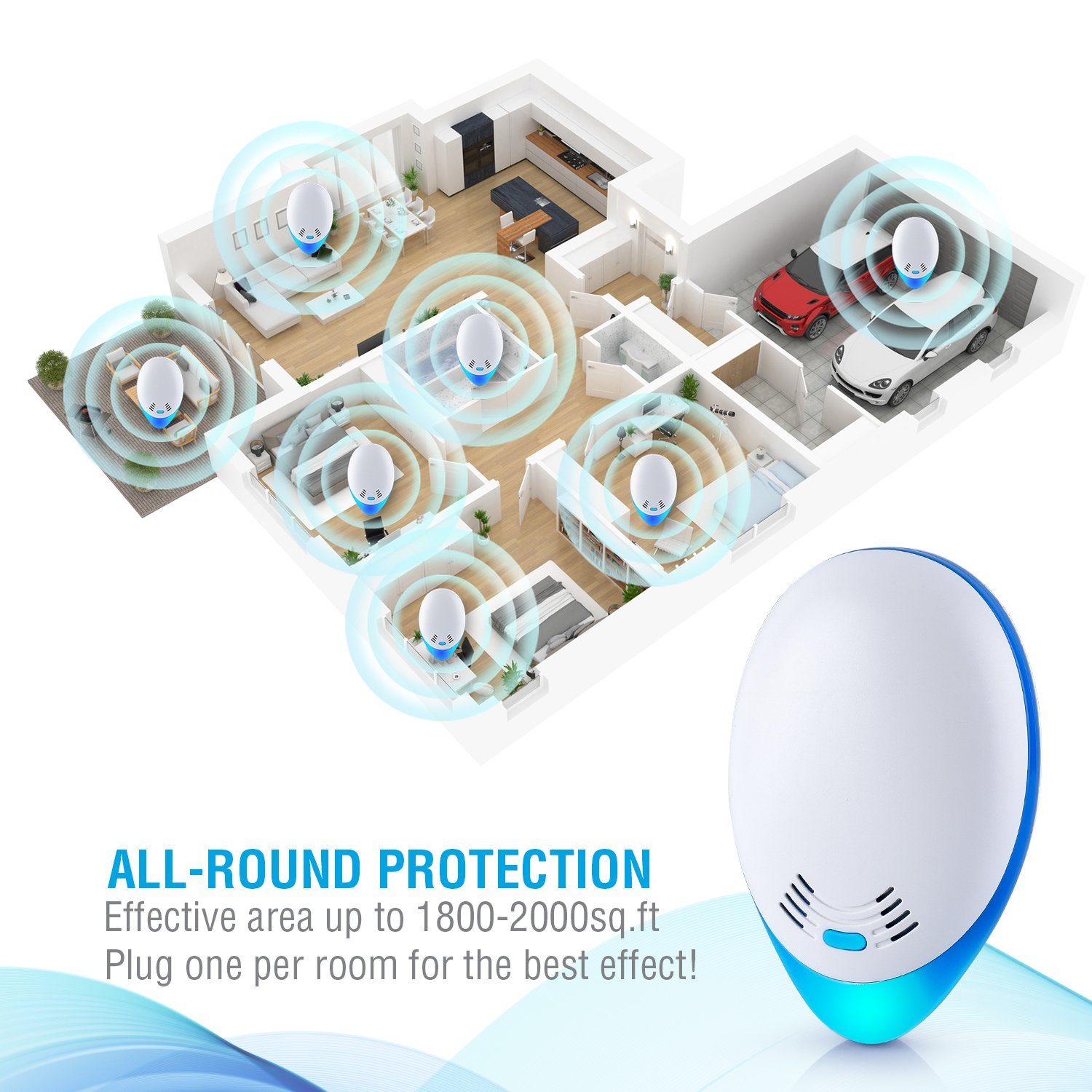 4-Pack: Ultrasonic Pest Repeller Garden & Patio - DailySale