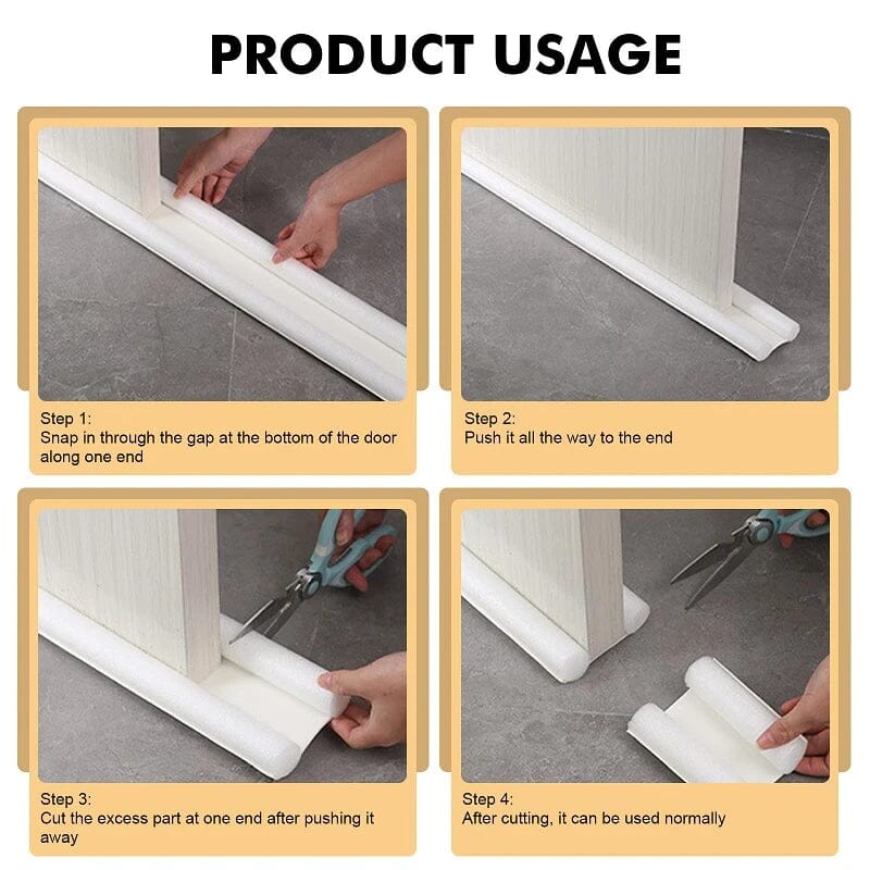 4-Pack: Under Door Draft Blocker Home Improvement - DailySale