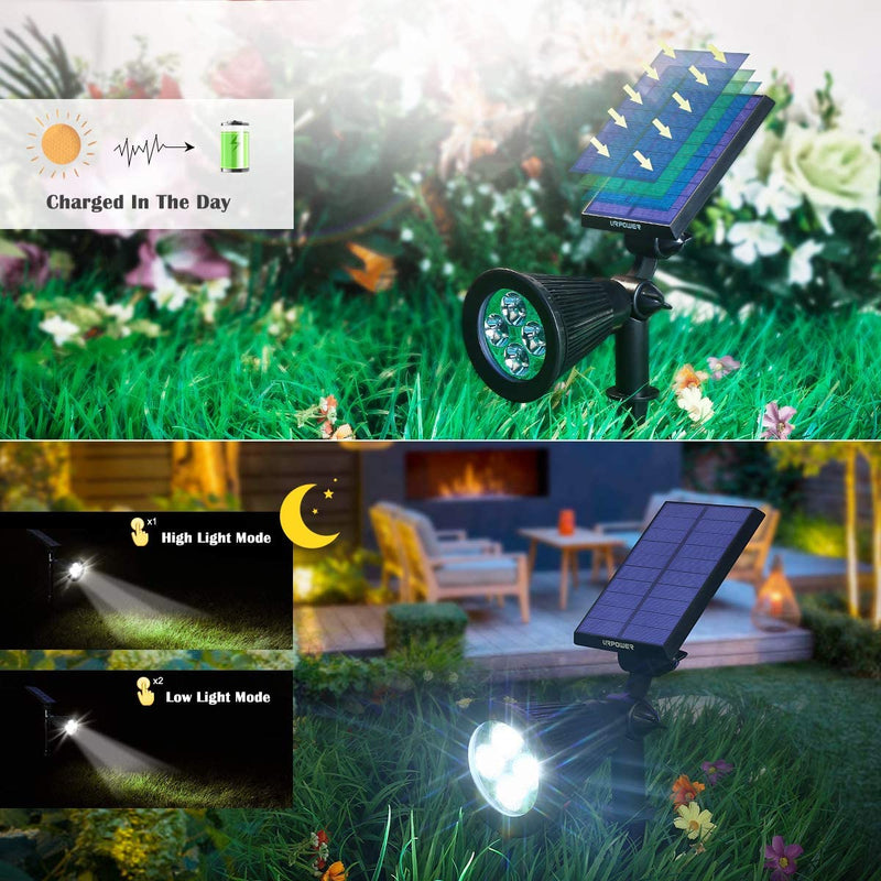 4-Pack: URPOWER Outdoor Solar Spotlight Garden & Patio - DailySale