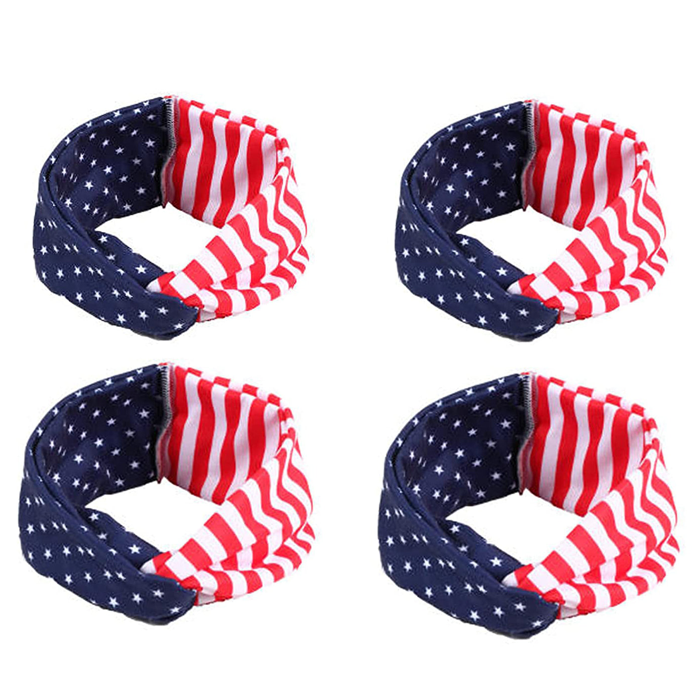 4-Pack: USA American Flag Headbands Women's Shoes & Accessories - DailySale