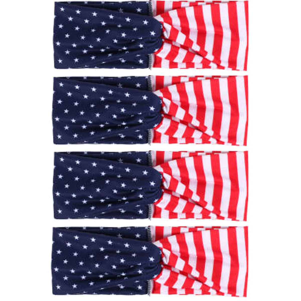 4-Pack: USA American Flag Headbands Women's Shoes & Accessories - DailySale