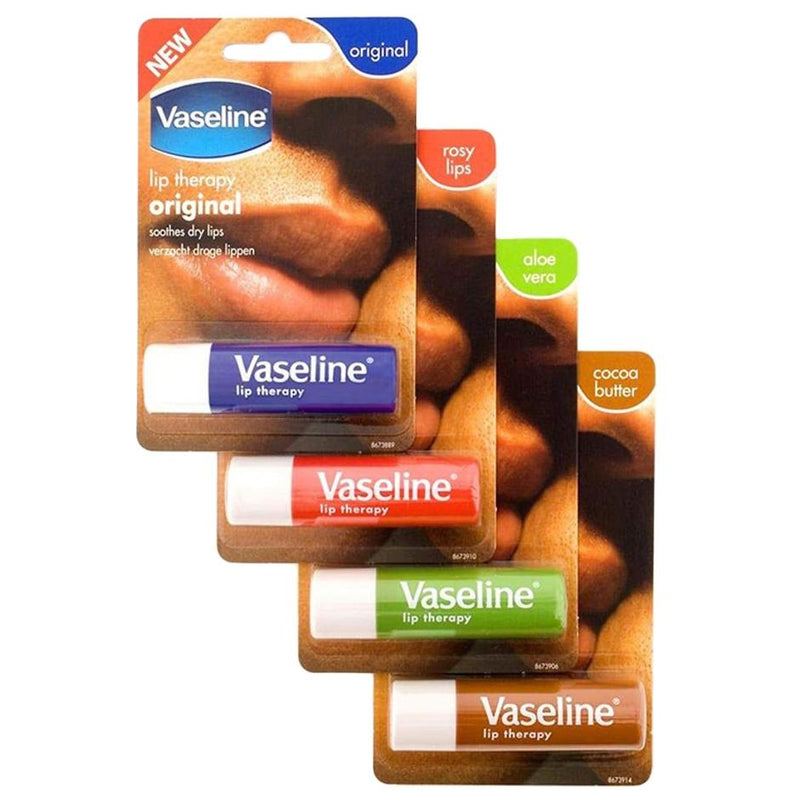 4-Pack: Vaseline Lip Therapy Stick with Petroleum Jelly Beauty & Personal Care - DailySale