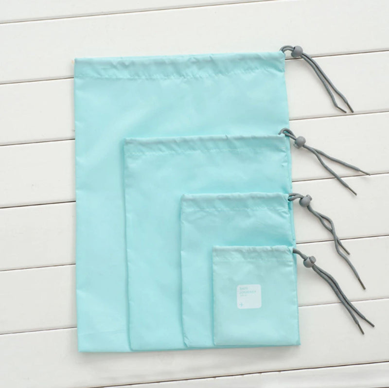 4-Pack: Waterproof Drawstring Bag Set Bags & Travel - DailySale