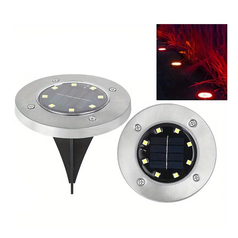 4-Pack: Waterproof Solar Garden Lights Outdoor Lighting Red - DailySale