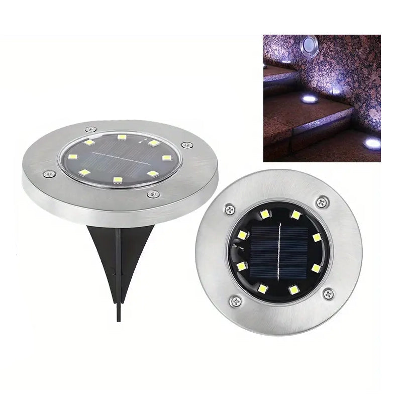 4-Pack: Waterproof Solar Garden Lights Outdoor Lighting White - DailySale