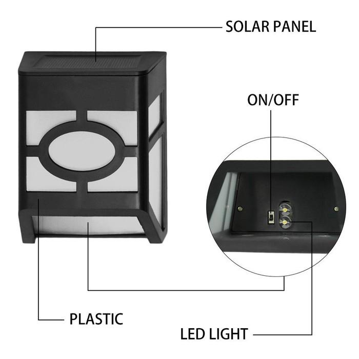4-Pack: White LED Solar Outdoor Waterproof Wall Mounted Solar Lights Garden & Patio - DailySale