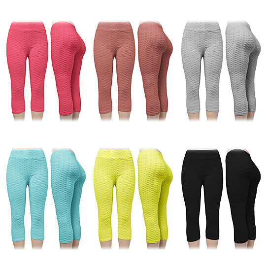 4-Pack: Women's High Waisted Anti Cellulite Solid Leggings Women's Bottoms - DailySale