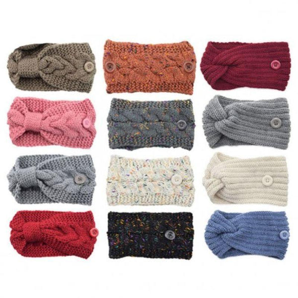 4-Pack: Women's Winter Headband and Ear Warmer with Buttons to Hold Mask Women's Accessories - DailySale