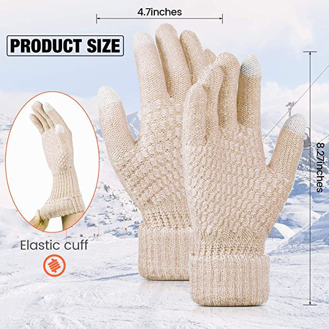 4-Pair: Women's Winter Touch Screen Gloves Warm Fleece Women's Shoes & Accessories - DailySale