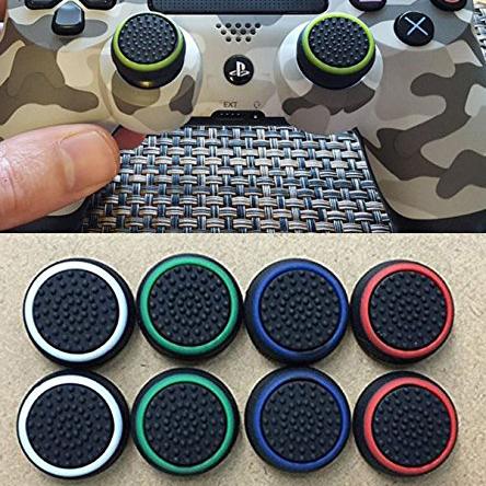 4-Pairs: Silicone Cap Joystick Thumb Grip Protect Cover for Ps3 Ps4 Xbox 360 Xbox One Wii U Game Controllers Video Games & Consoles - DailySale