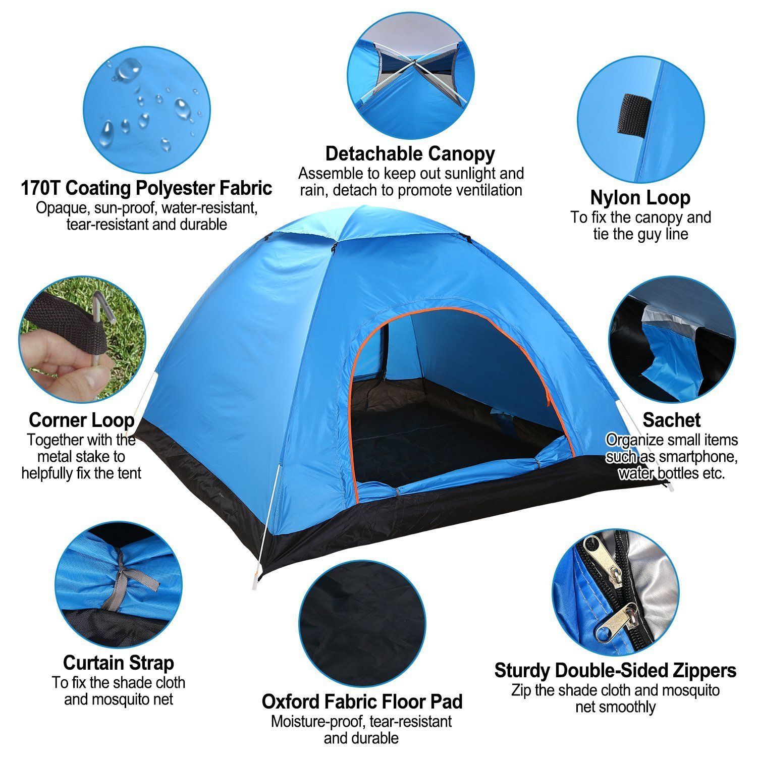 4 Persons Camping Waterproof Tent Sports & Outdoors - DailySale