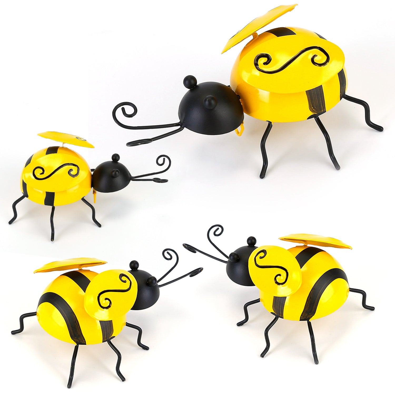 4-Piece: 3D Bumble Bee Ornament Set Garden & Patio - DailySale