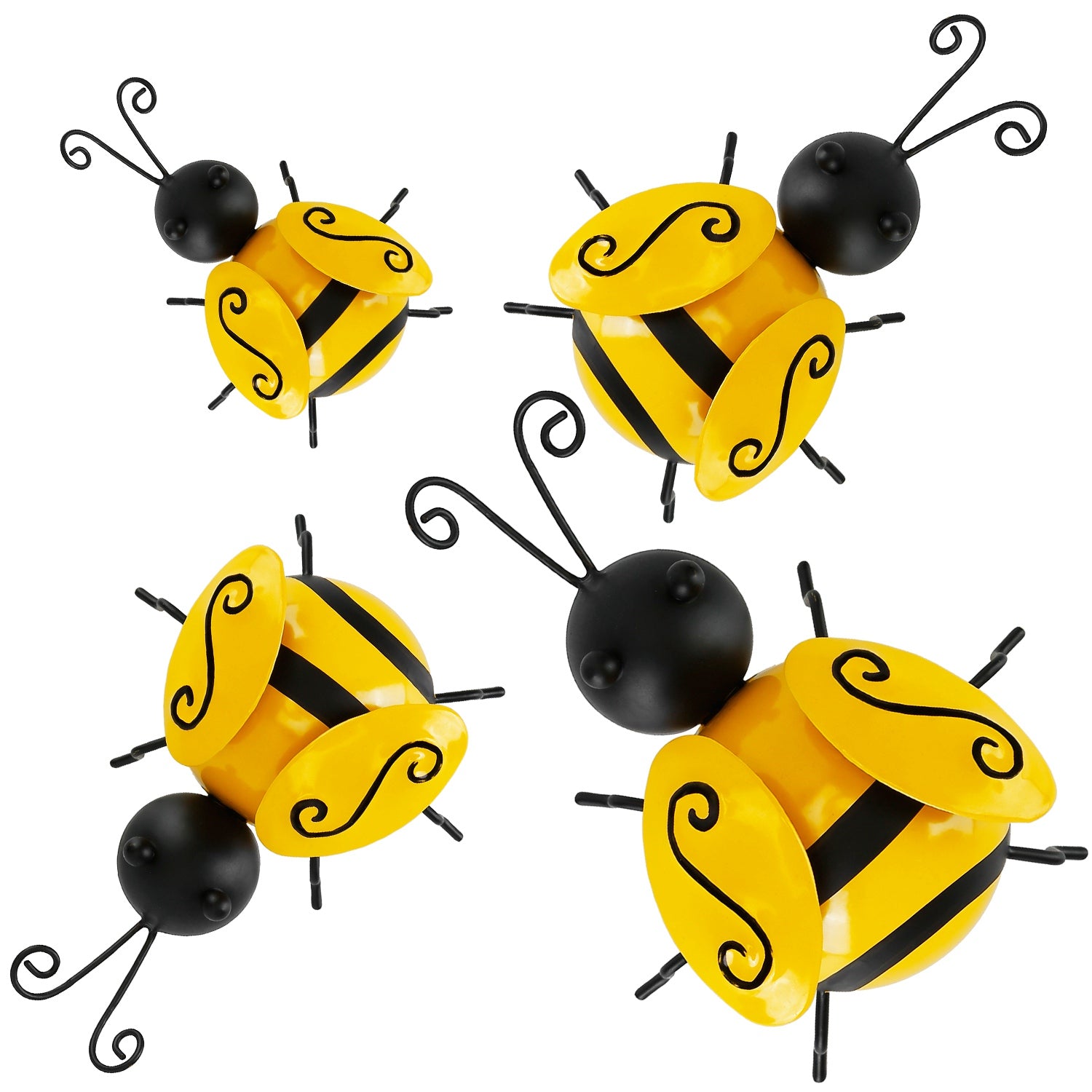 4-Piece: 3D Bumble Bee Ornament Set Garden & Patio - DailySale