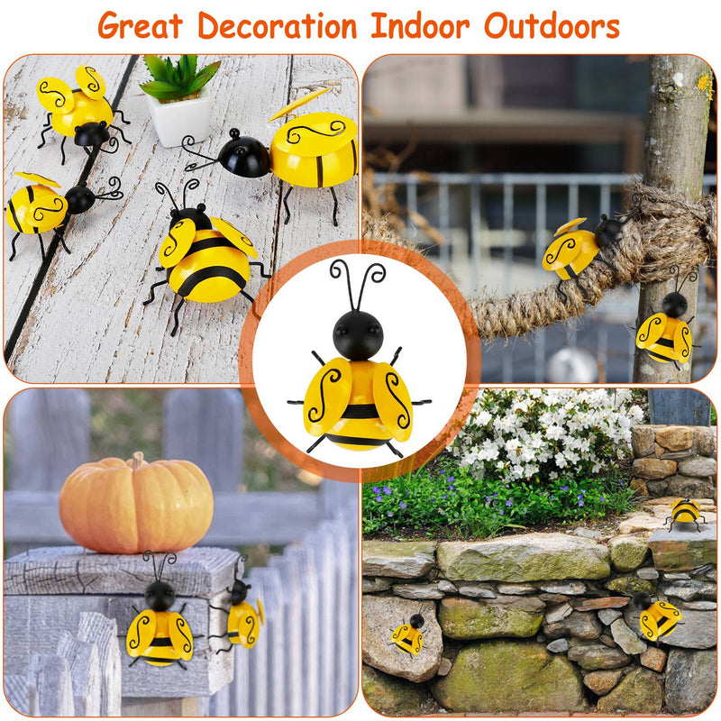 4-Piece: 3D Bumble Bee Ornament Set Garden & Patio - DailySale