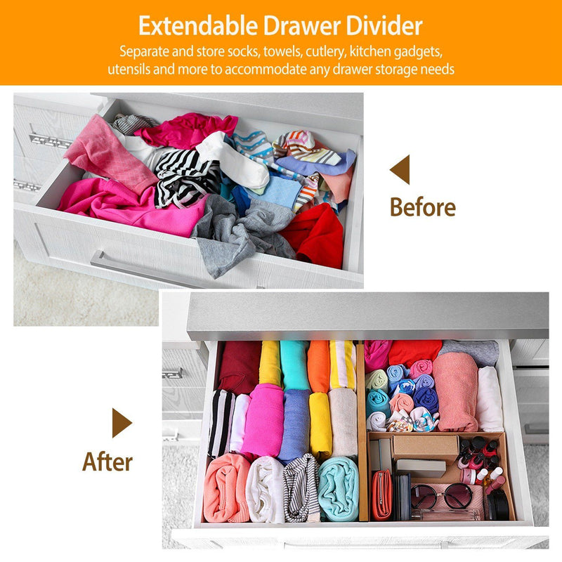 4-Piece: Adjustable Drawer Divider Closet & Storage - DailySale
