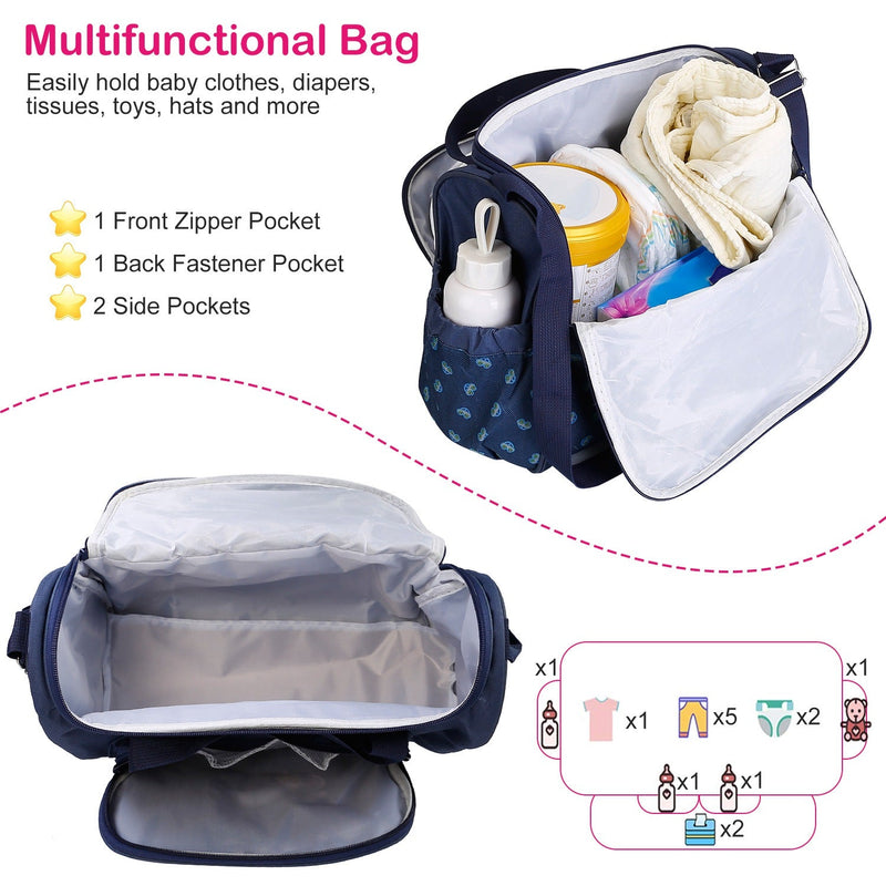 4-Piece: Baby Diaper Tote Bag Set Baby - DailySale