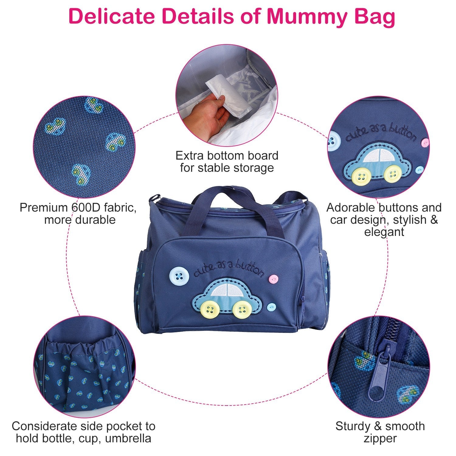 4-Piece: Baby Diaper Tote Bag Set Baby - DailySale