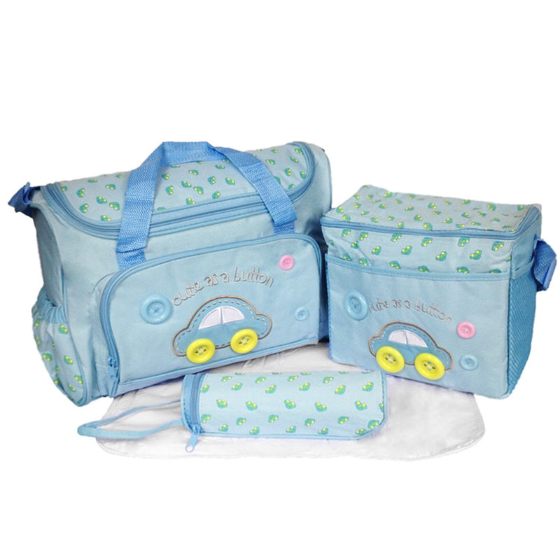 4-Piece: Baby Diaper Tote Bag Set Baby Light Blue - DailySale