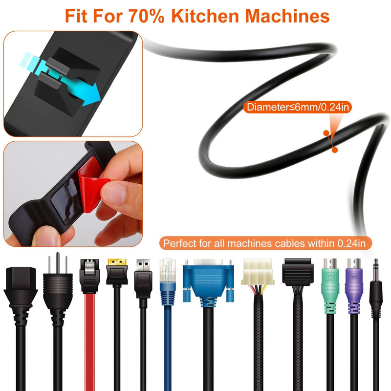 4-Piece: Cord Organizers Self-Adhesive Appliances Cord Holder Everything Else - DailySale