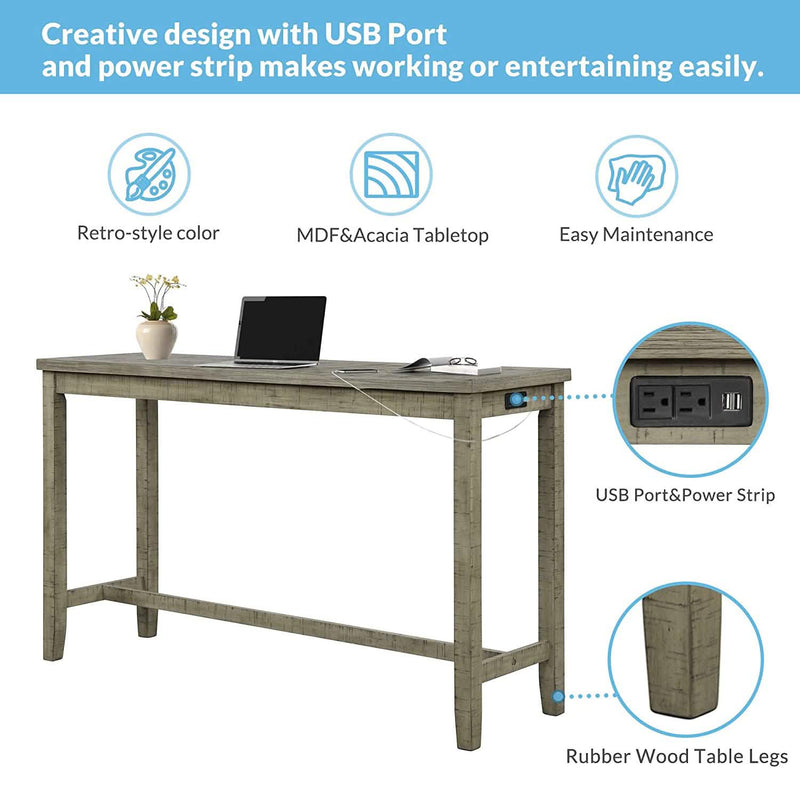 4-Piece: Counter Height Bar Table Set Furniture & Decor - DailySale