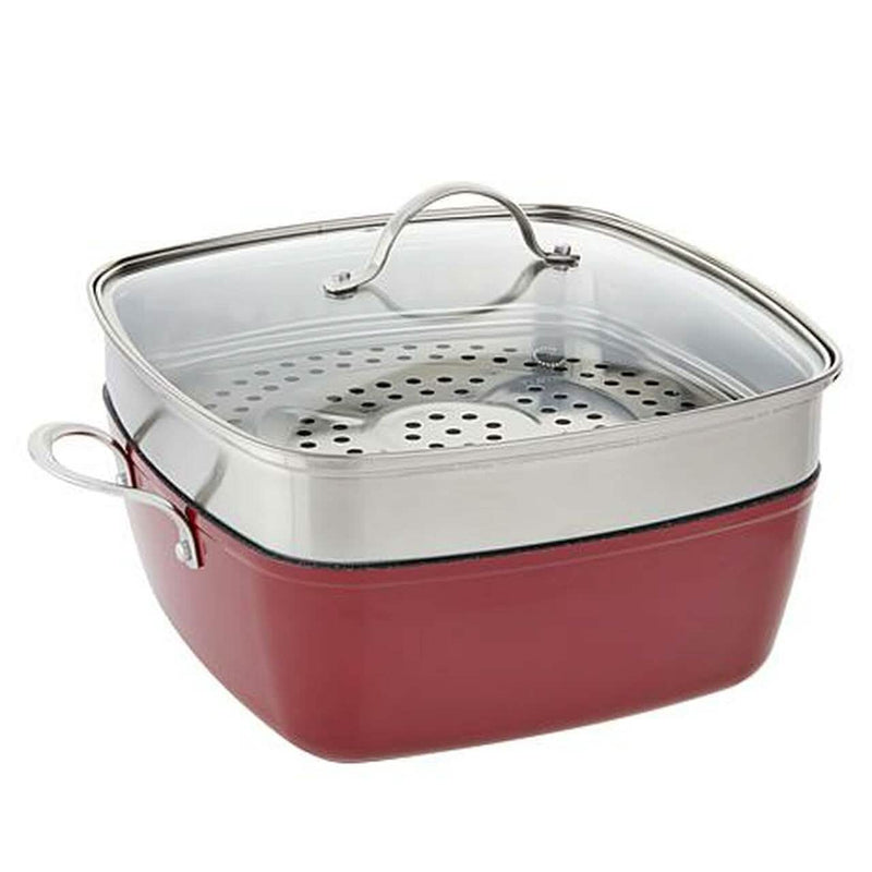 4-Piece: Curtis Stone Dura-Pan Chef's Square Saute Set Kitchen & Dining - DailySale