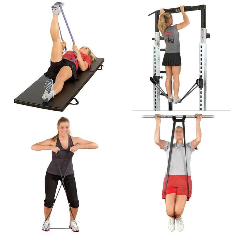 4-Piece: Exercise Bands Latex Resistance elastic Band -Pull Up Assist Bands Fitness Fitness - DailySale