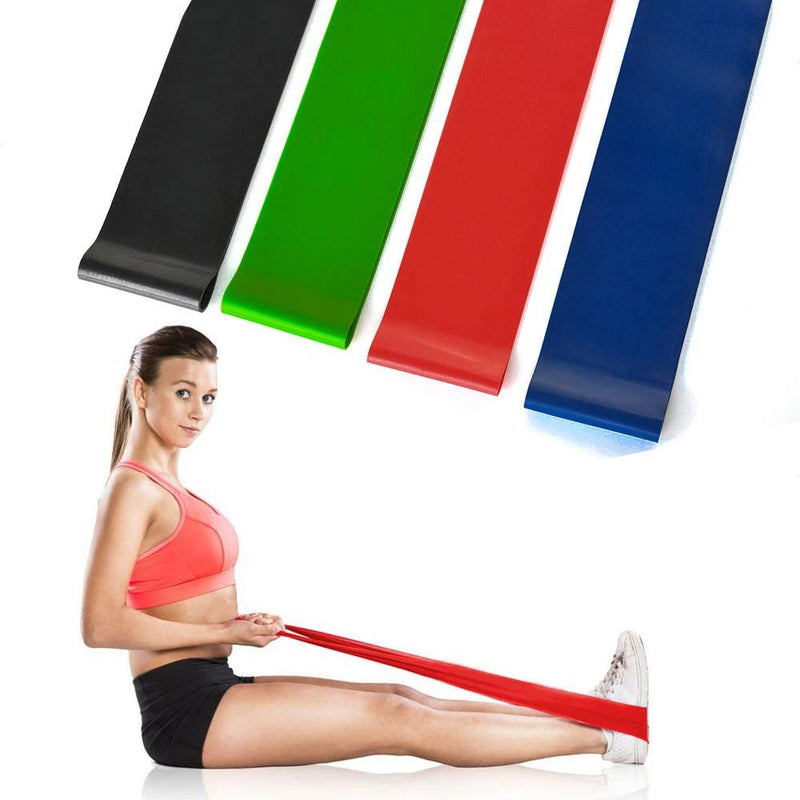 4-Piece: Exercise Resistance Loop Bands Assisted Pull Up Yoga Training Fitness - DailySale