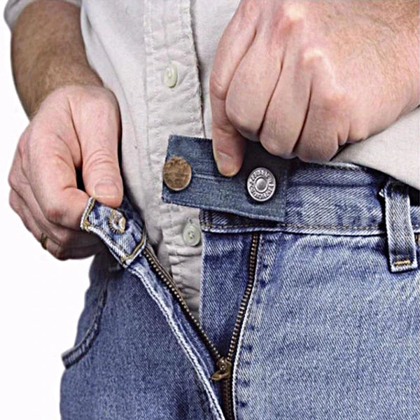 4-Piece: Jeans Elastic Waistband Button Extender Belt Men's Shoes & Accessories - DailySale