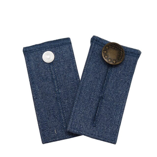 4-Piece: Jeans Elastic Waistband Button Extender Belt Men's Shoes & Accessories Dark Blue - DailySale