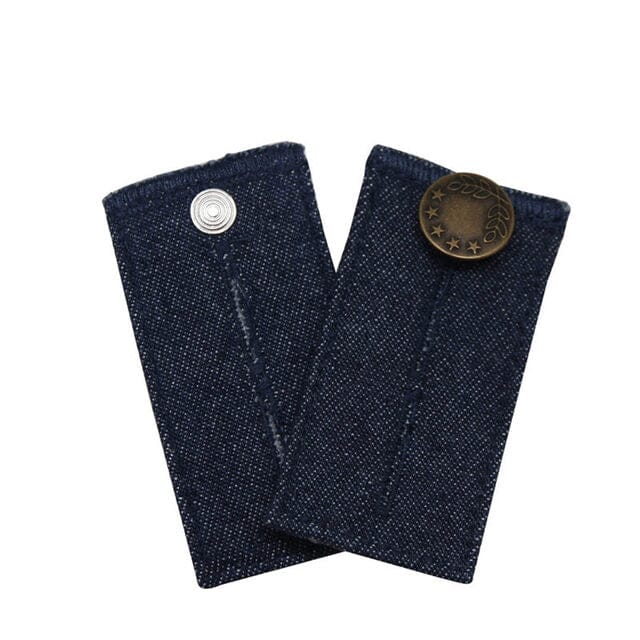 4-Piece: Jeans Elastic Waistband Button Extender Belt Men's Shoes & Accessories Navy - DailySale