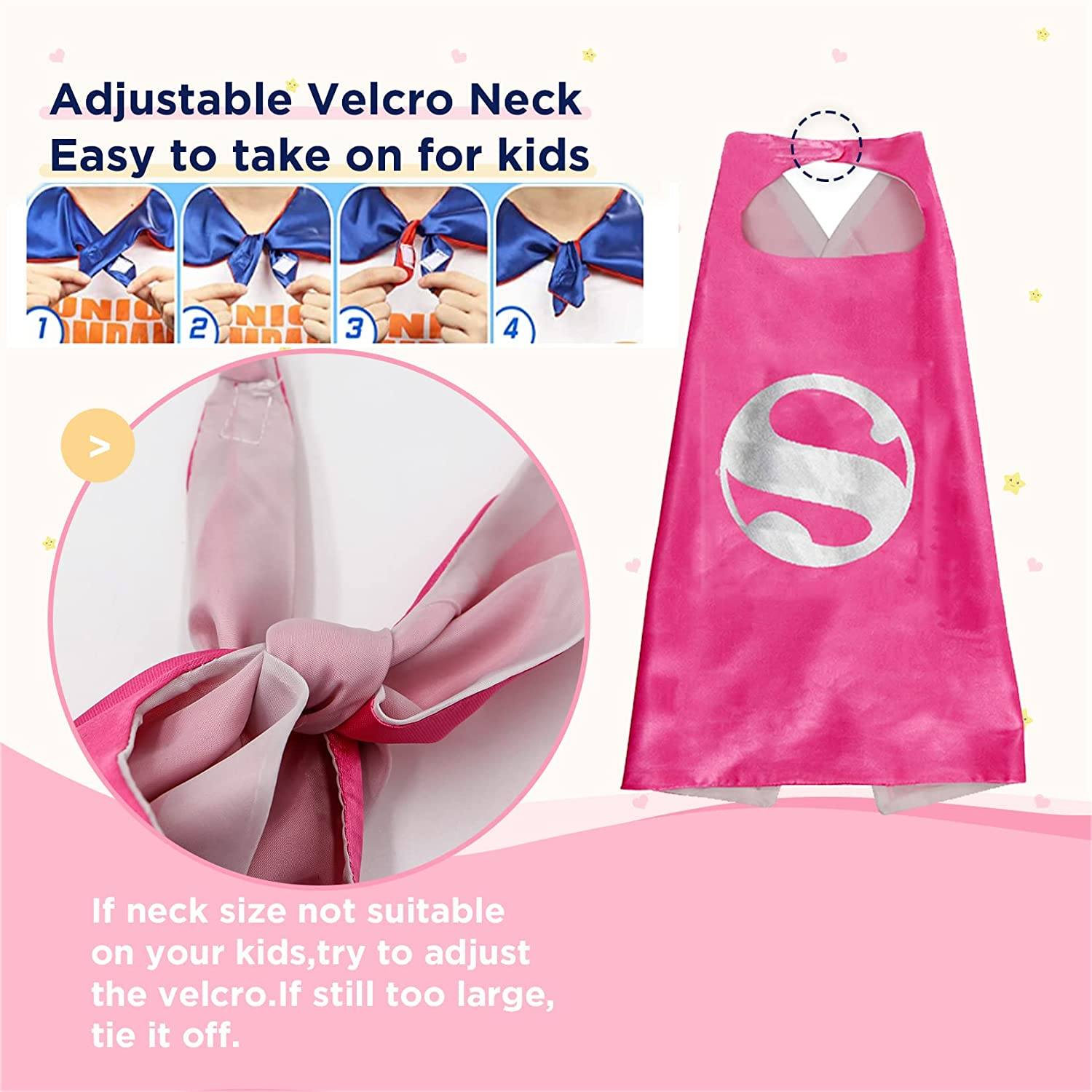 4-Piece: Kids Dress Up Superhero Capes Set and Slap Bracelets for Girls Kids' Clothing - DailySale