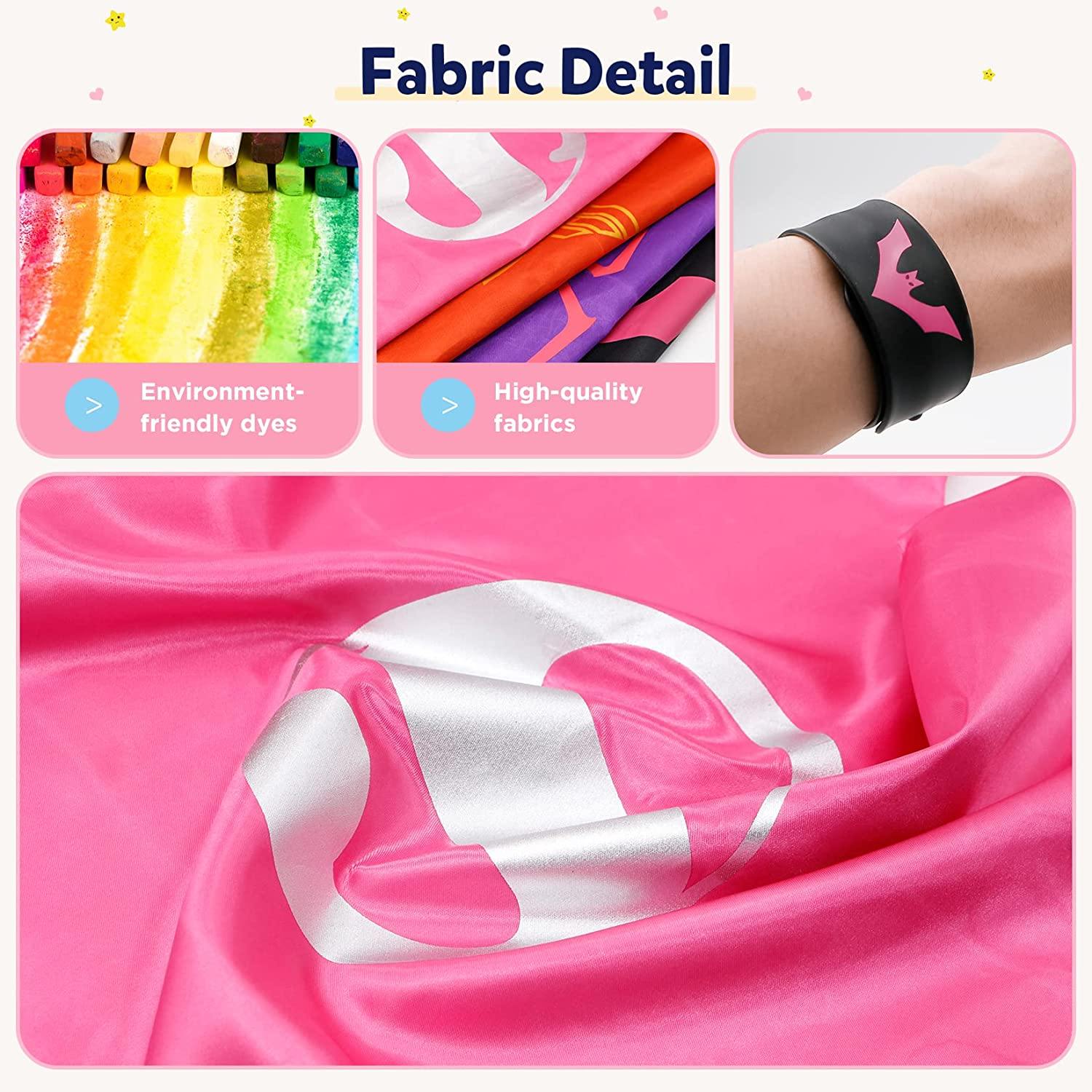 4-Piece: Kids Dress Up Superhero Capes Set and Slap Bracelets for Girls Kids' Clothing - DailySale