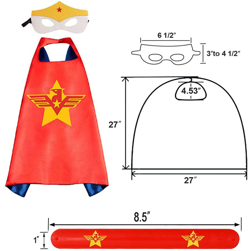 4-Piece: Kids Dress Up Superhero Capes Set and Slap Bracelets for Girls Kids' Clothing - DailySale
