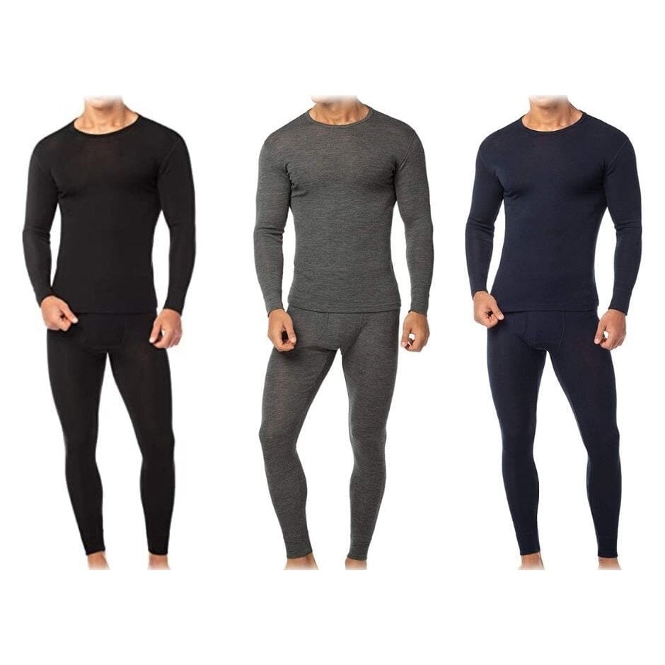 4-Piece: Men's Cotton Fleece Thermal Sets Men's Bottoms M - DailySale