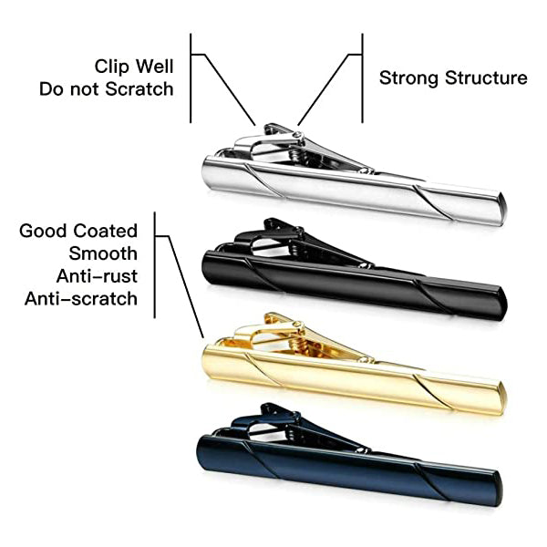 4-Piece: Men's Tie Clips Men's Shoes & Accessories - DailySale