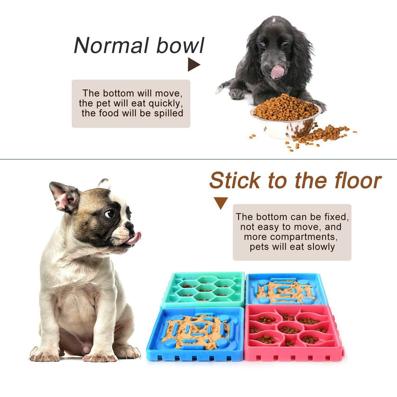 4-Piece: Pet Slow Feeder and Licking Tray Set Pet Supplies - DailySale