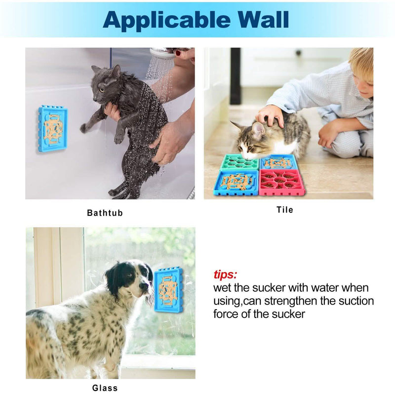 4-Piece: Pet Slow Feeder and Licking Tray Set Pet Supplies - DailySale